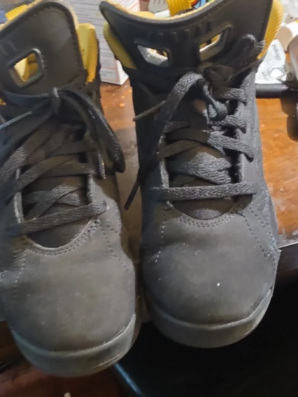 Jordan Kids' Black and Gold High-Top Sneakers